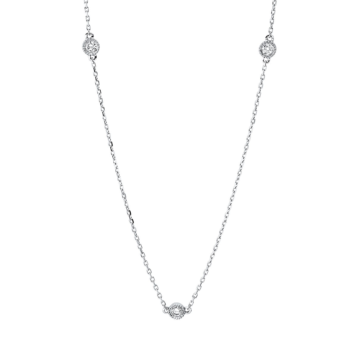 necklace 18 kt WG, with loop at 40 cm