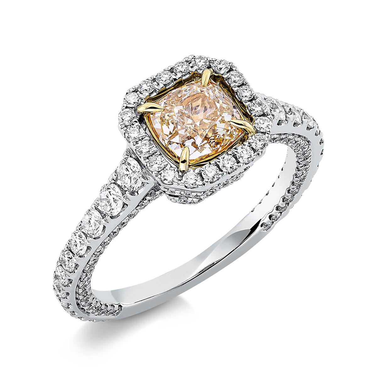 ring 18 kt WG+YG, GIA 1309132415