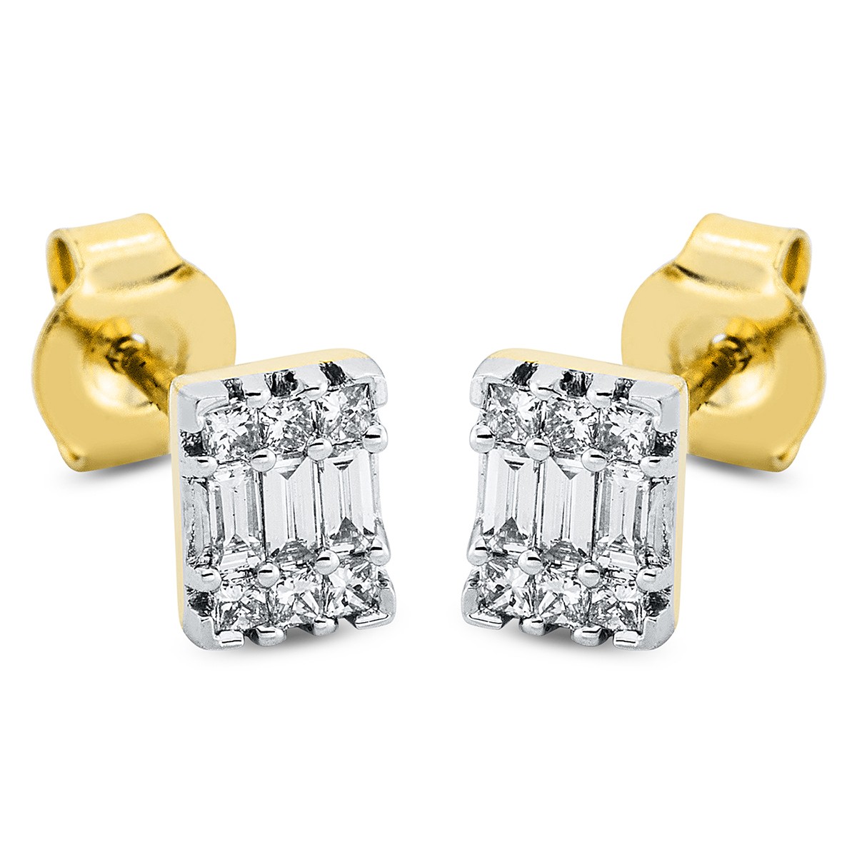 earrings 18 kt YG+WG