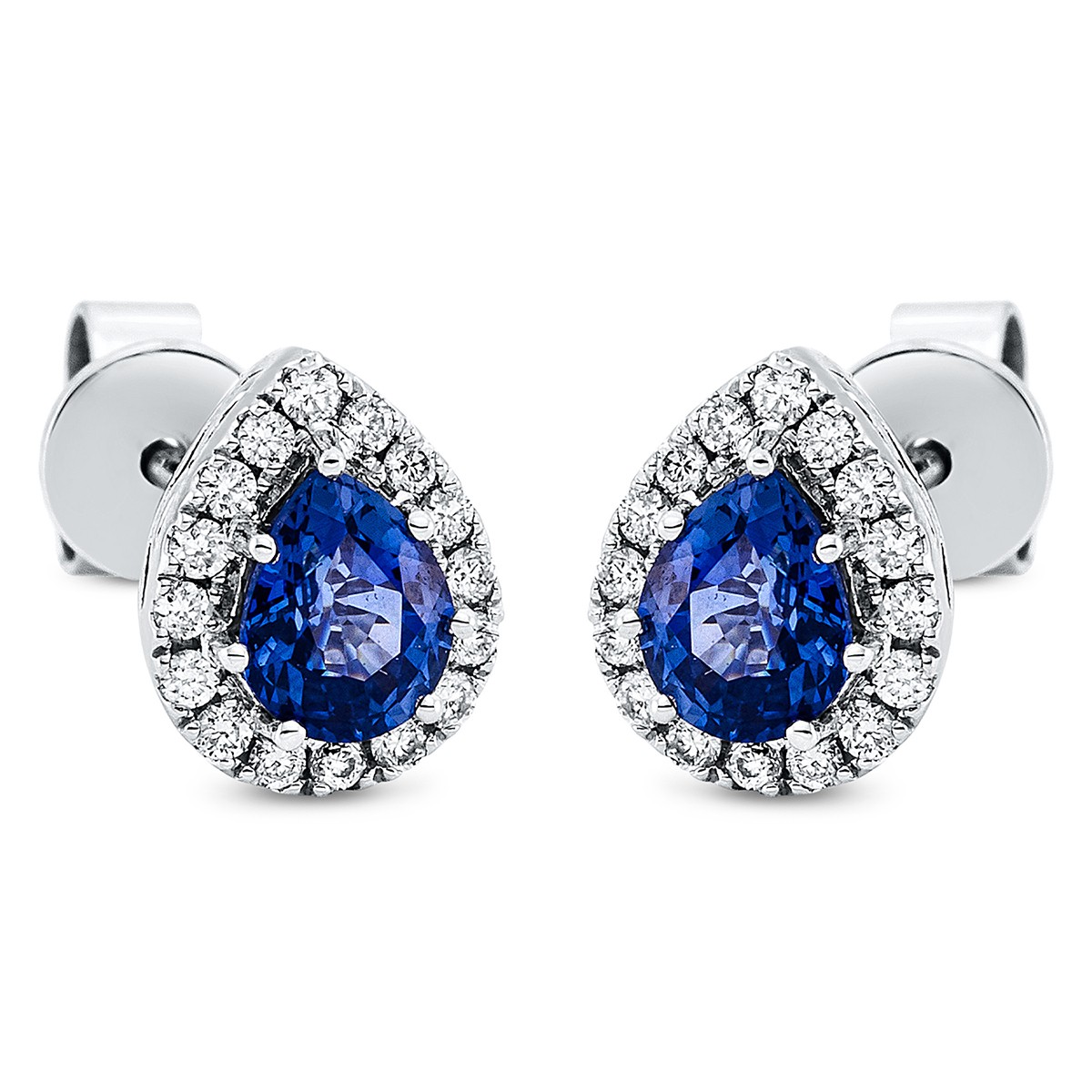 earrings 14 kt WG pear