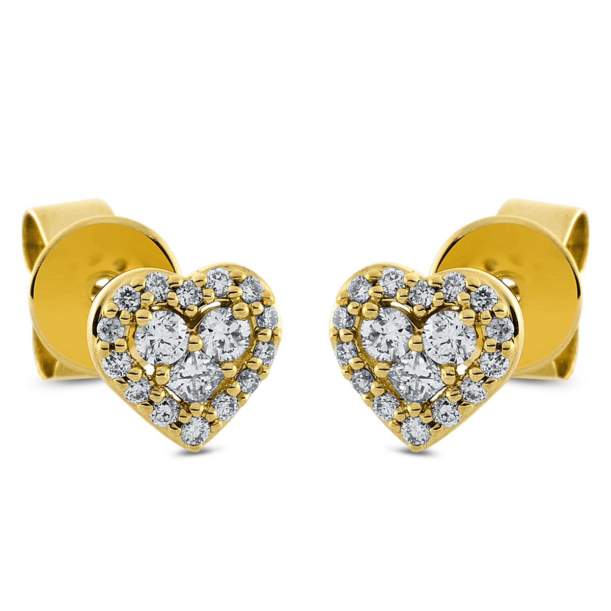 earrings 18 kt YG heart