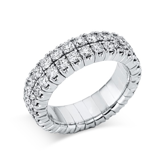 ring 18 kt WG, Flex-Band, variabel,