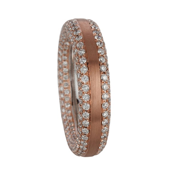 ring 18 kt RG+WG, matt finished