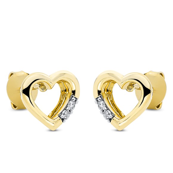 earrings 18 kt YG heart