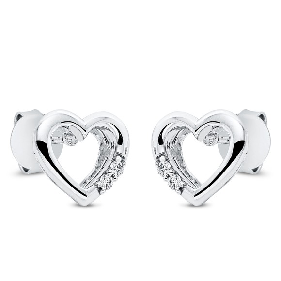 earrings 18 kt WG heart