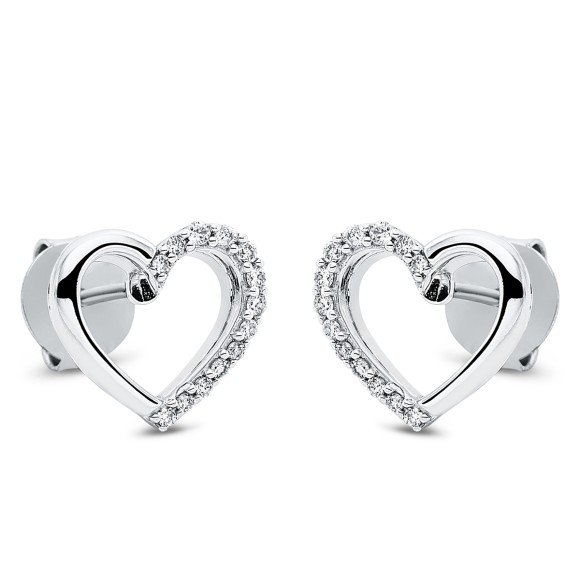earrings 18 kt WG heart
