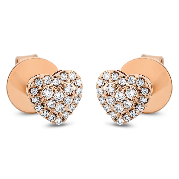 earrings 18 kt RG heart