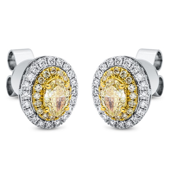 earrings 18 kt YG+WG