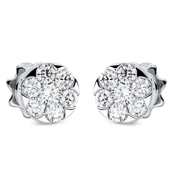 earrings 18 kt WG circle