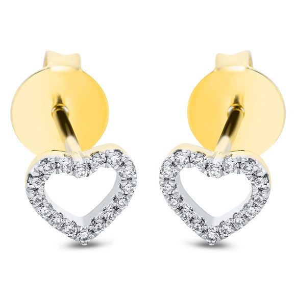 earrings 18 kt YG heart
