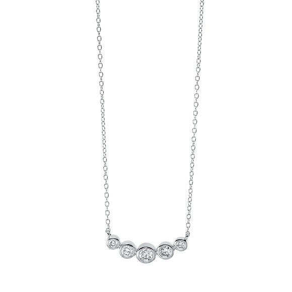 necklace 18 kt WG, with loop at 38.1 cm + 40.6 cm