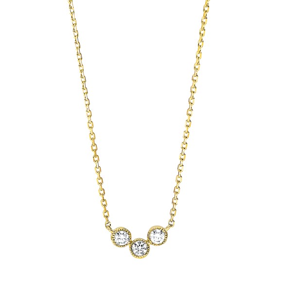 necklace 18 kt YG, with loop at 40 cm + 42 cm