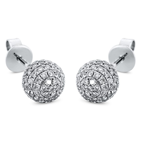 earrings 18 kt WG ball
