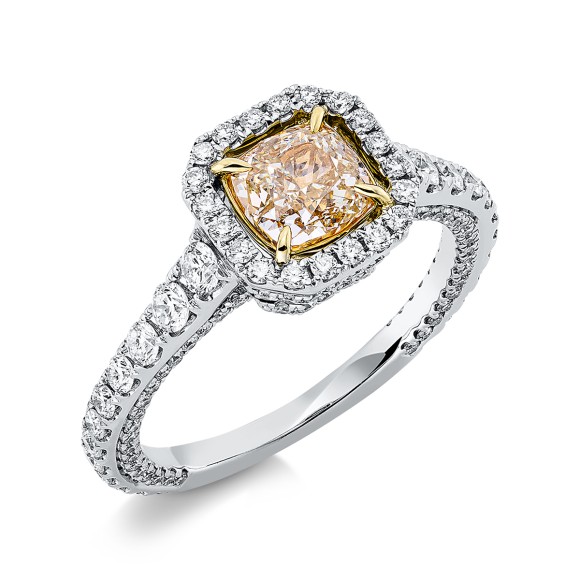 ring 18 kt WG+YG, GIA 1309132415