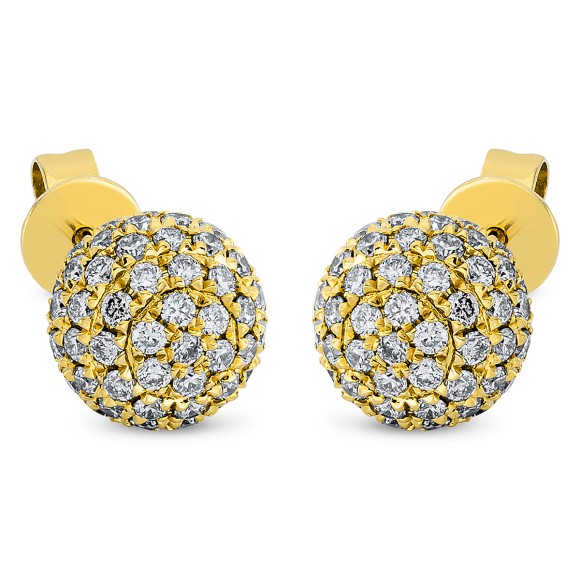 earrings 18 kt YG ball