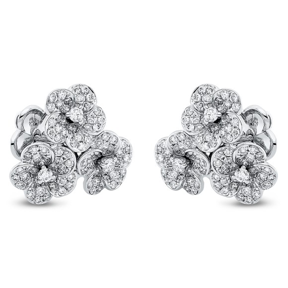 earrings 18 kt WG Flower