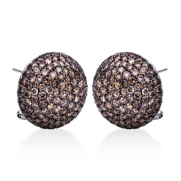 earrings 18 kt WG, Setting Black Rhodium