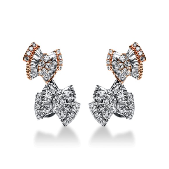 earrings 18 kt RG+WG