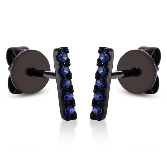 earrings 14 kt WG, black rhodium plated