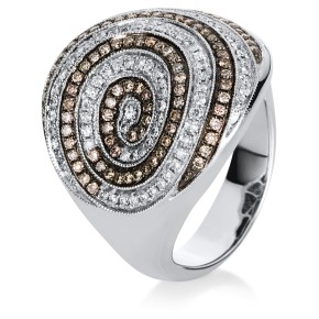 ring 18 kt WG, black rhodium plated