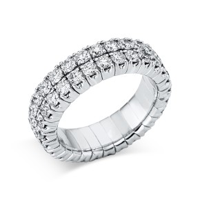 ring 18 kt WG, Flex-Band, variabel,