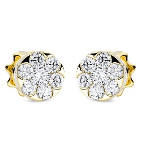 earrings 18 kt YG circle