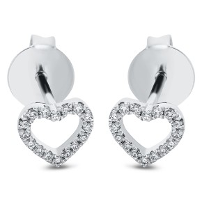 earrings 18 kt WG heart