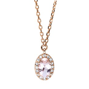 necklace 18 kt RG, with loop at 40 cm + 42 cm