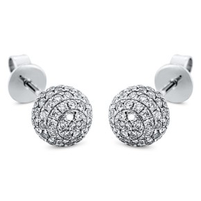 earrings 18 kt WG ball