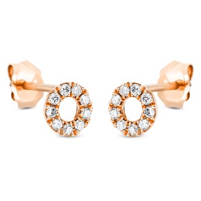 earrings 18 kt RG circles