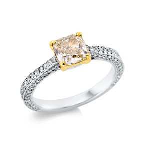 ring 18 kt WG+YG, GIA 2406424254