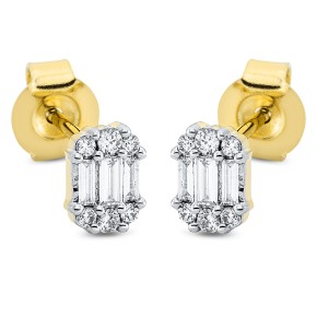 earrings 18 kt YG+WG