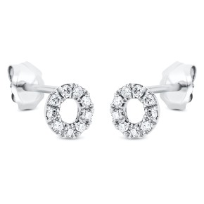 earrings 18 kt WG circles