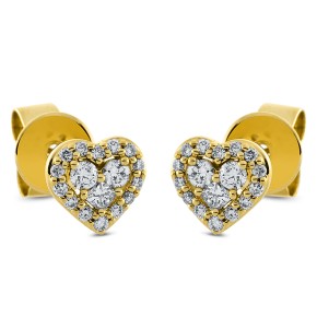 earrings 18 kt YG heart