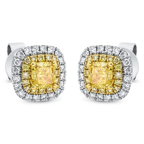 earrings 18 kt WG+YG