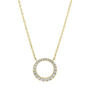 necklace 18 kt YG circle, with loop at 42 cm