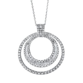 necklace 18 kt WG, with loop at 40 cm + 43 cm