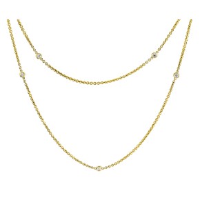 necklace 18 kt YG, with loop at 85 cm