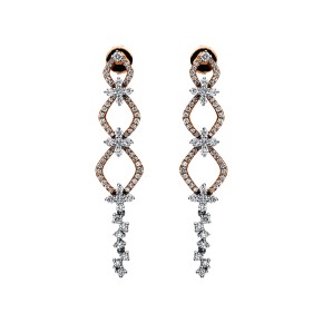 earrings 18 kt RG+WG