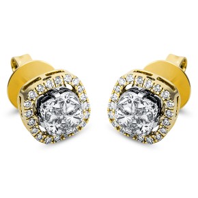 earrings 18 kt YG+WG