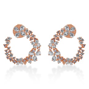 earrings 18 kt WG+RG