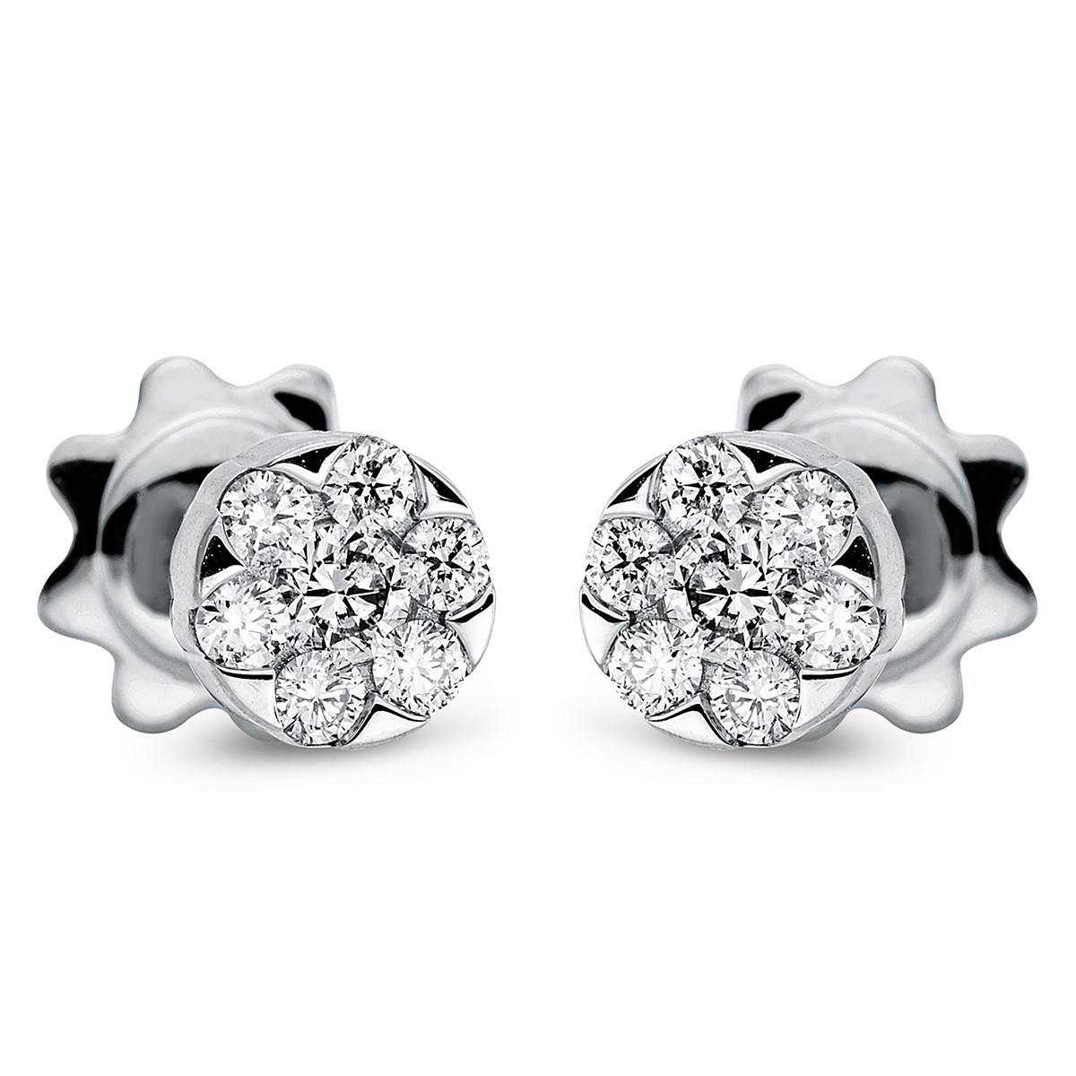 earrings 18 kt WG circle