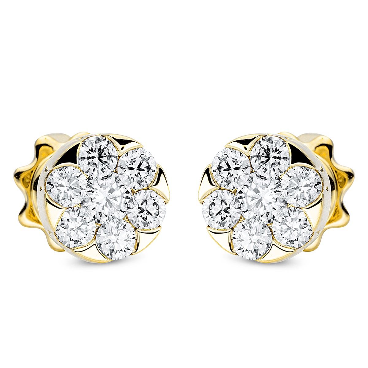 earrings 18 kt YG circle