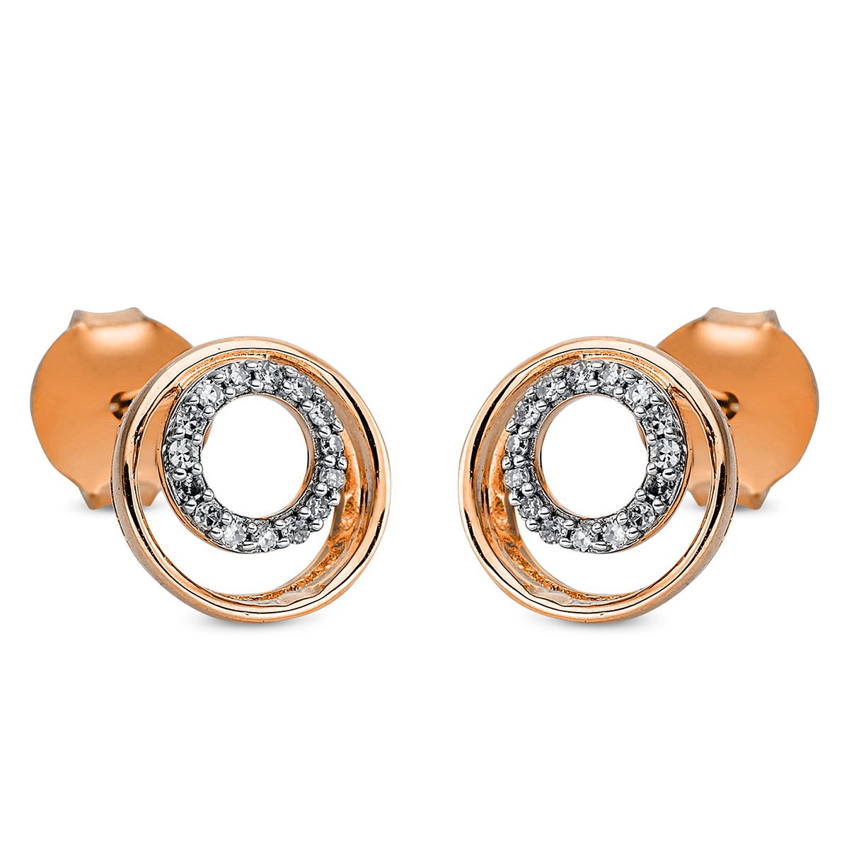earrings 18 kt RG circle