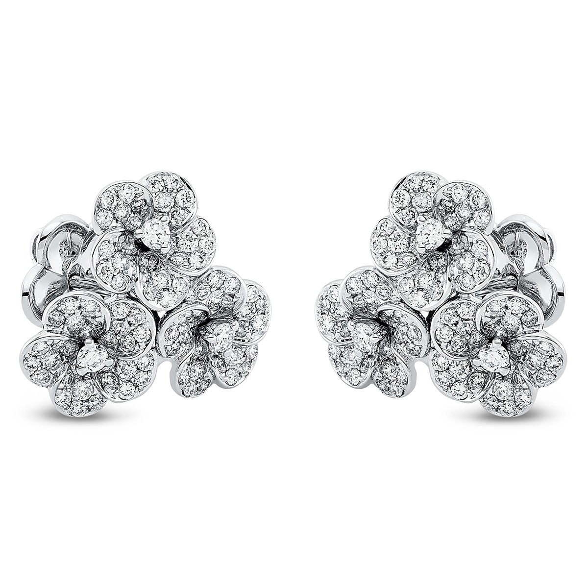 earrings 18 kt WG Flower