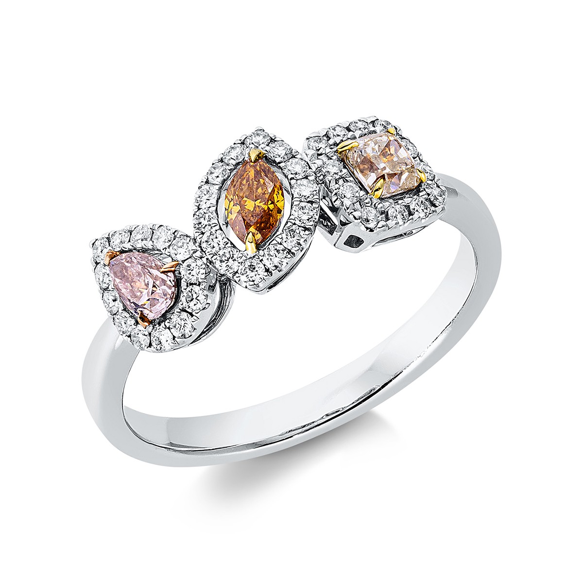 ring 18 kt WG+YG+RG