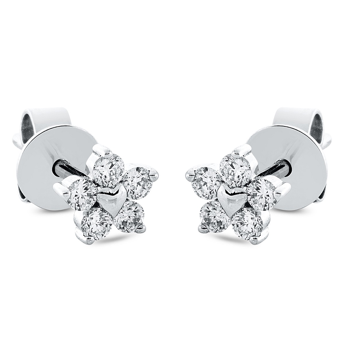 earrings 18 kt WG star