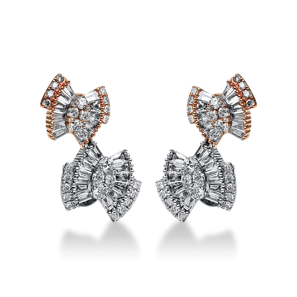 earrings 18 kt RG+WG